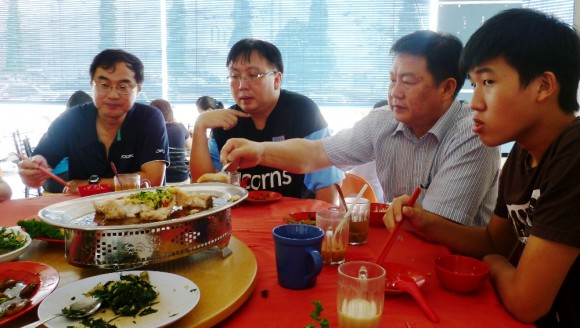 Lunch in suburban restaurant Lunch in suburban restaurant