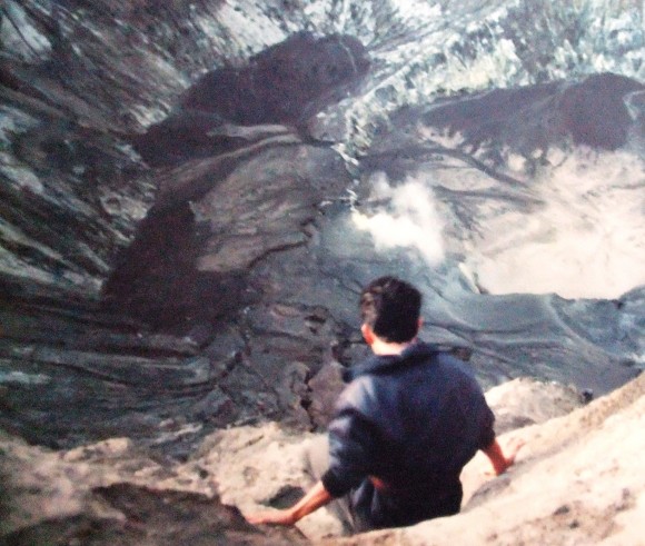 into the sacrificial mouth of Mt Bromo