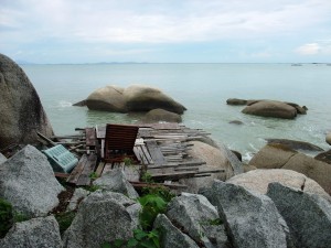 contemplative beach front