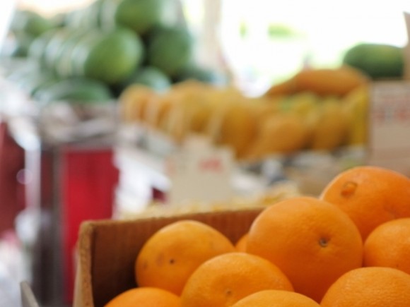 Most of the dry market stalls were closed except the fruit stalls