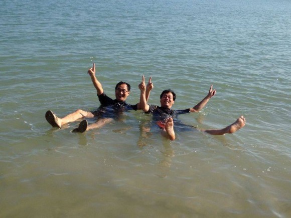 Enjoying the Dead Sea (photo: Tiffany)