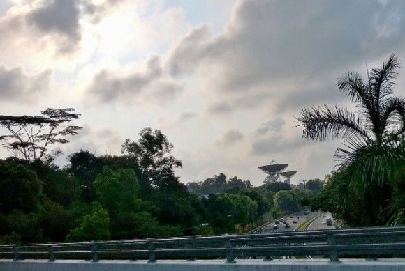 Constpated clouds at the Race Course flyover across the BKE