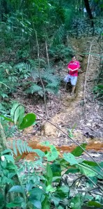 Pastor Peter hiking with us