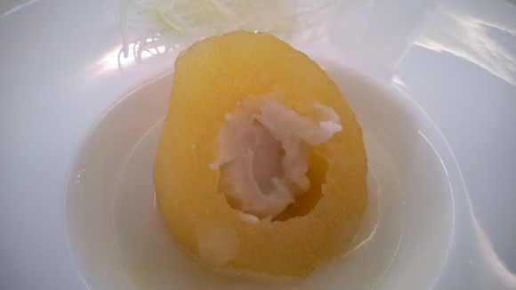 Poached Chinese pear wiht lily bulb