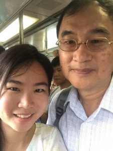 Daughter mentoring father on MRT tactics