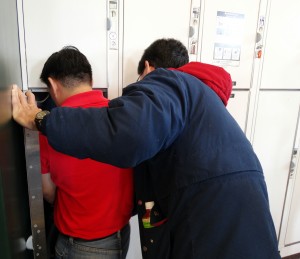 Daniel and Jabez maximizing locker space