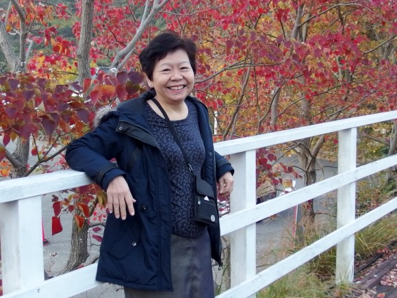 Relaxed amidst autumn weather and foliage