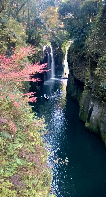 WP_20141123_035 (346x640) Beautiful autumn branches frame the cool deep waters and waterfall.