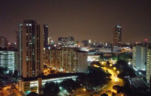 The view at night from another window