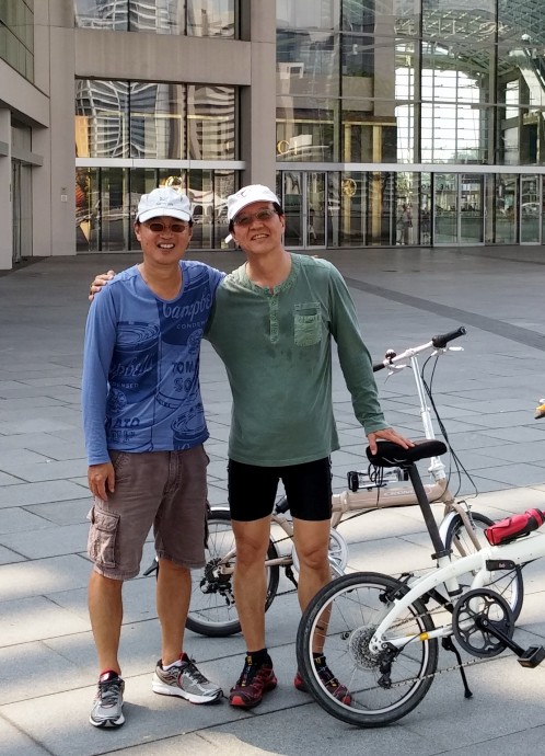 Eric and me at the Marina barrage