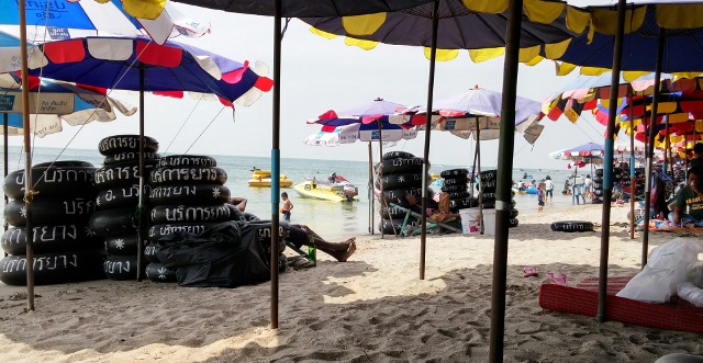The beach was tempting but it was 18 degree centigrade