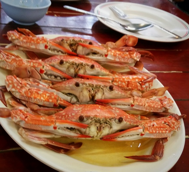 Lunch at a local seafood restaurant