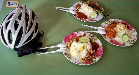 The nasi lemak