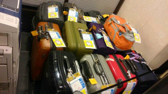 Our forwarded luggage was waiting for us at Ace Inn Hotel in Matsumoto. Nice to have all our stuff again. 