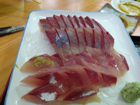 Young and yummy yellowtail sashimi