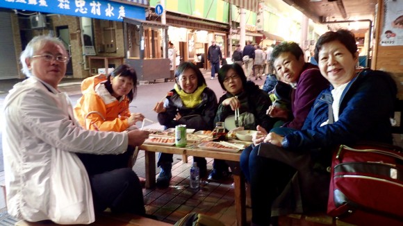 Lunch at Omicho morning market.