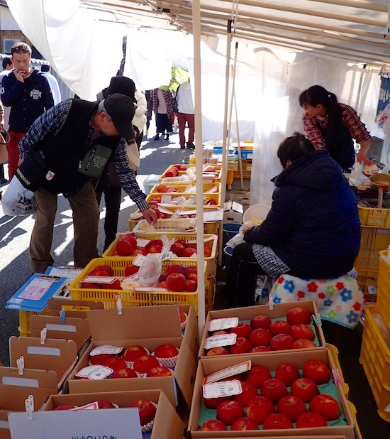 Buying fruits at the market