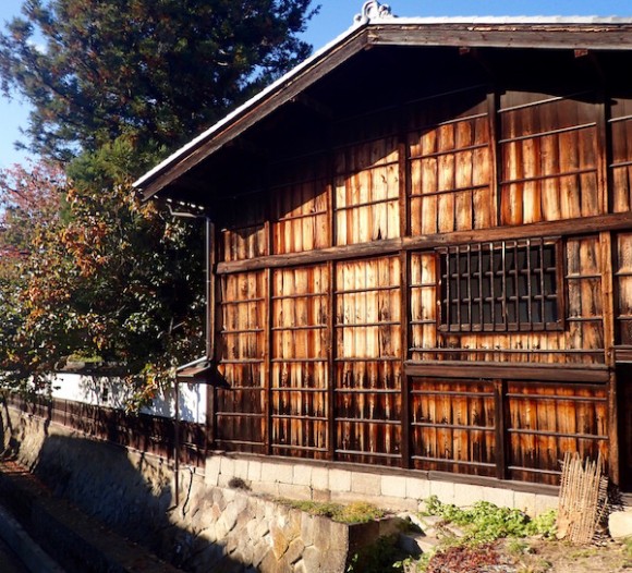 Beautifully wood grain walls of an old house